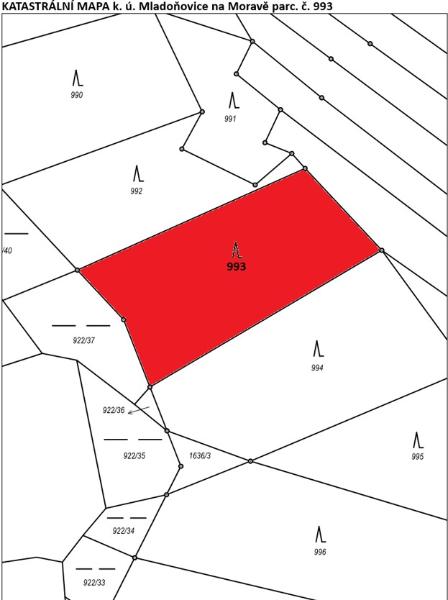 Prodej — Prodej pozemku v k.ú. Mladoňovice S 1310/25